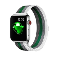 Green x Grey Striped Milanese Band