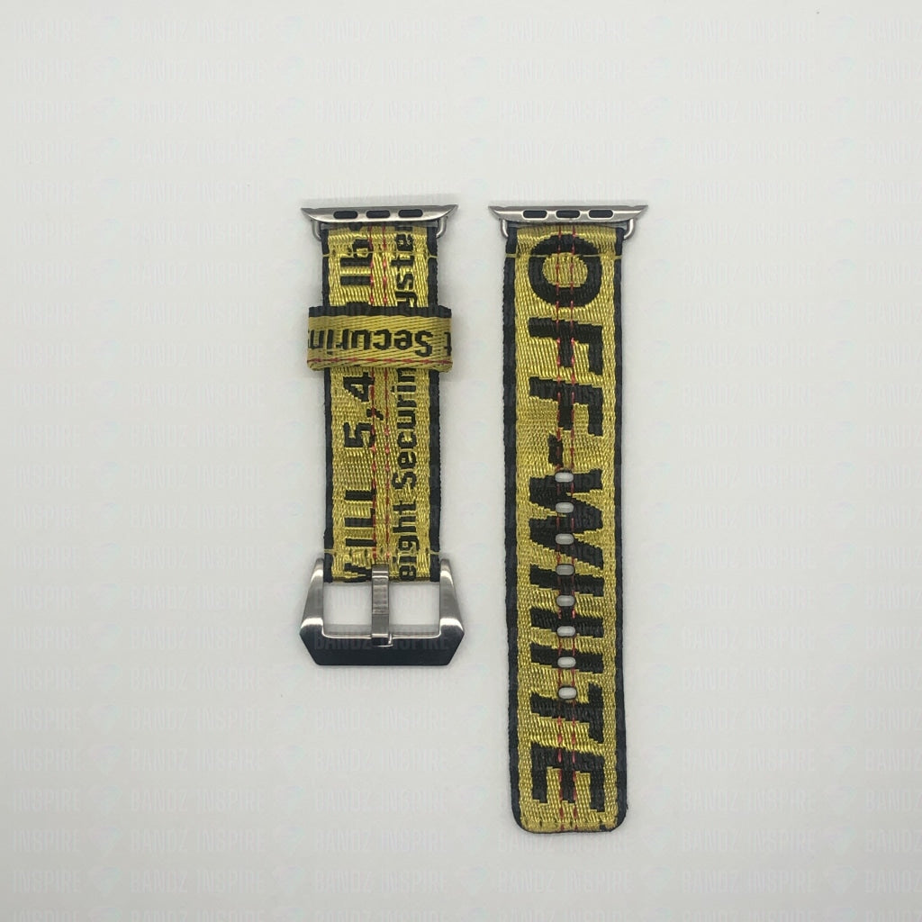 Off White (Ow) Apple Watch Band (Classic Yellow/Black) – Inspire Bandz™️