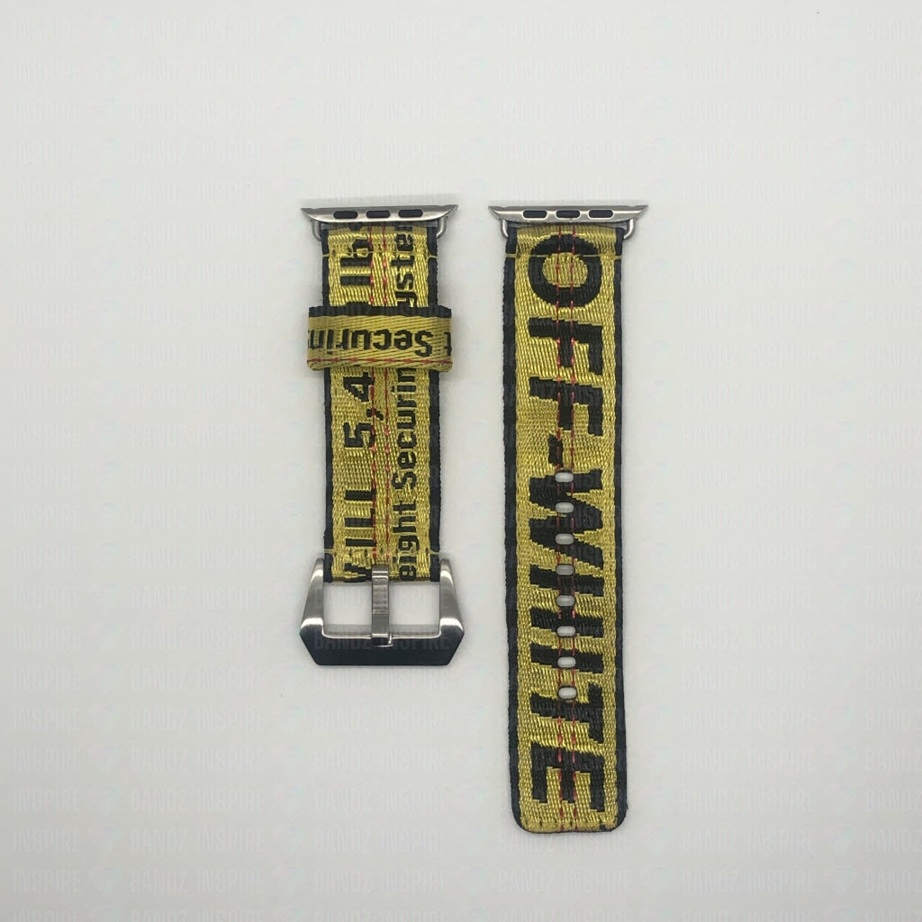 Off White (OW) Apple Watch Band (Classic Yellow/Black) – Inspire